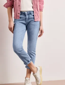 Low Waist Slim Leg Jeans im Casual Fit female Blau - Street One - FashionsVida