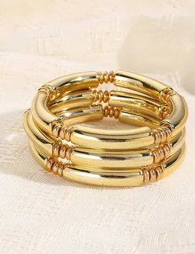 Fashion Simple Classic Personality Bracelet Acrylic Bend Bracelet Curved Bamboo Bracelet Set for Women Jewelry Pulseras De Mujer - Aliexpress - FashionsVida