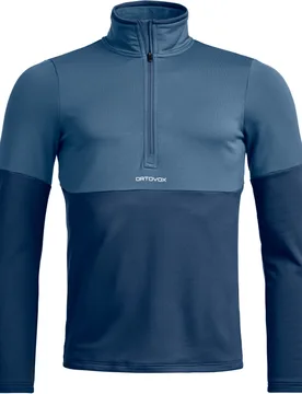 Polaire demi-zippée respirante - Fleece Light Zip Neck M Blue Nunatak en Laine - Taille L - Navy - Ortovox - FashionsVida
