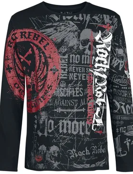 Rock Langarmshirt - Rock And Roll Dreams Come Through - S bis 5XL - für Männer - Größe L - schwarz - Männer - male - Rock Rebel by EMP - FashionsVida