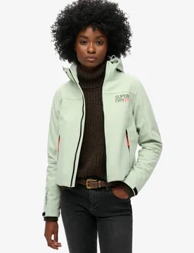Superdry Damen Softshell Trekker Kapuzenjacke Hellgrau - Größe: 34 - 109.99 - FashionsVida