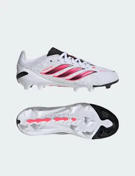 Scarpe da calcio PREDATOR ELITE per terreni naturali compatti per bambini e bambine 29 Cloud White / Solar Turbo / Core Black - Adidas - FashionsVida