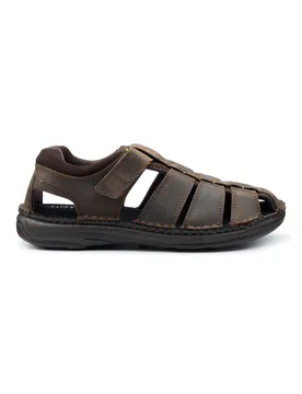 Dock Men's Regular Fit Leather Sandal - Hotter - FashionsVida