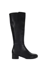 Women's 'Tayla' Leather Knee High Boots in Black Size: 6 - Black - Size: 6