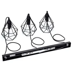 Suspension Luminaire E27x3 180w Black One Size