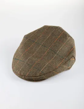 Danby Mens Keepers Tweed Flat Cap - - Size: L - Rydale - FashionsVida