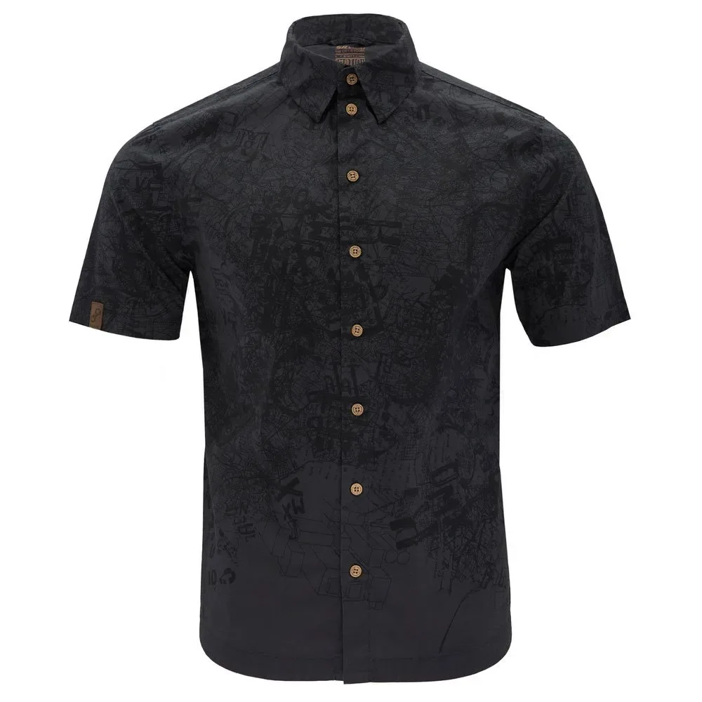 Camicia A Maniche Corte Montoro Charcoal - SILVINI - FashionsVida