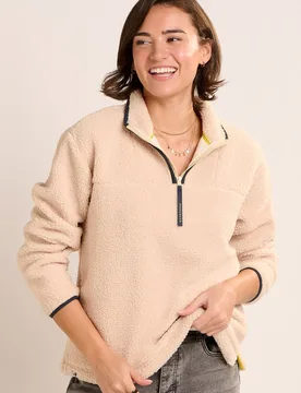 Women's Wey Fleece Quarter Zip Sweatshirt - - Size: 20 - Brakeburn - FashionsVida