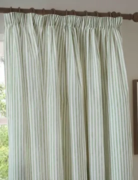 Hebden Pure Cotton Striped Curtains Green Mix - YARD - FashionsVida