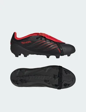 Scarpe da calcio PREDATOR ELITE L-TECH Fold-Over Tongue per terreni duri 30 1/2 Core Black / Core Black / Core Black - Adidas - FashionsVida