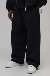 Herren Weite Jogginghose Mit Sichtbaren Nähten Black Größe Medium