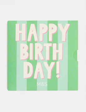 Birthday Stripe Gift Card No Colour - M&S - FashionsVida