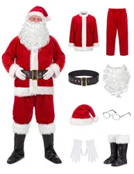 Deluxe Weihnachtsmann Kostüm rot-weiss