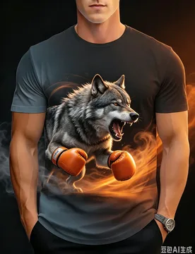 Fun Men's T-shirt Animal Boxing Graphic Neutral Top, Realistic 3D Pet Fighter Print Short Sleeve Casual Streetwear Tee - Aliexpress - FashionsVida