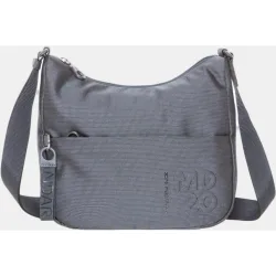 Bandolera hobo mediana color gris