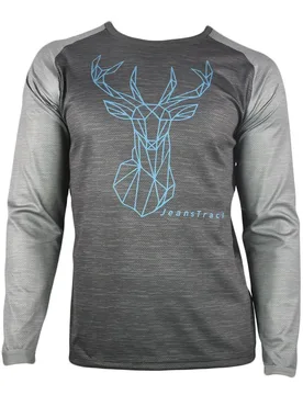 Maglia Da Enduro A Maniche Lunghe Deer Grey - Jeanstrack - FashionsVida