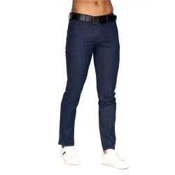 Mens Farrowed Stretch Jeans (Raw Wash) - Navy/blue - Size 30 Short