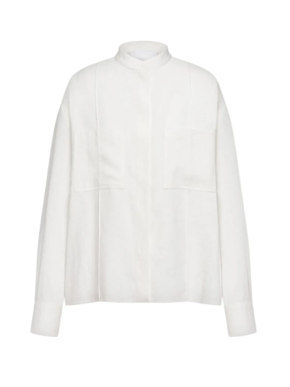 Camicie donna - camicia in gabardina - bianco - Dondup - FashionsVida