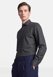 Slim Jerseyhemd Uni Grau 45