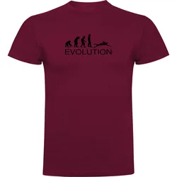 Natacion Evolution Swim Short Sleeve T-shirt Dark Red S Men