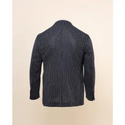 Americana de hombre regular liso en azul oscuro