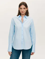 Cotton Rich Collared Shirt Blue female