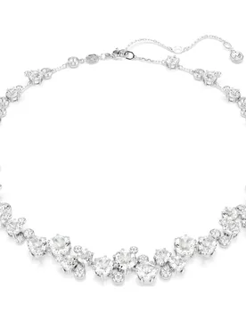 Collana Constella, Taglio Round, Bianca, Placcato rodio OS - Swarovski - FashionsVida