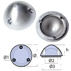 Variprop Propeller Anode Grey 54 mm unisex