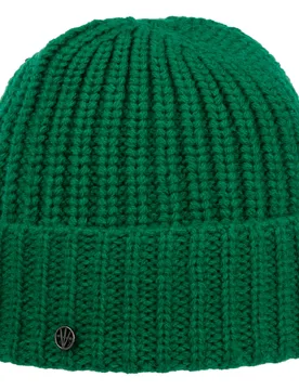 Uni Rib Knit Beanie Hat with Cuff by - green - Damen - Size: One Size - Loevenich - FashionsVida