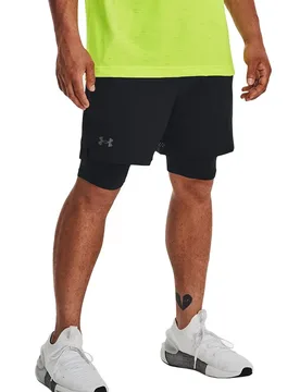 Short Vanish Woven 2-in-1 Black / Black / Pitch Gray S - Under armour - FashionsVida