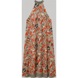 Vestido de playa largo midi halter