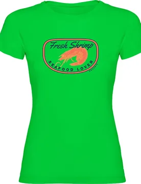 Fresh Shrimp Short Sleeve T-shirt Light Green M Women - Kruskis - FashionsVida