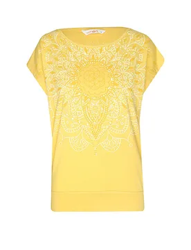 Camiseta de yoga Yamala para mujer amarillo XS - Spirit Of Om - FashionsVida