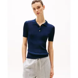 Jersey polo de mujer de manga corta