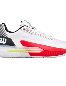 Rush Tour 5 Clay Shoes White / Black / Infrared UK 9.5 - Wilson - FashionsVida
