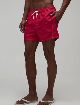 Herren Badeshorts Mit Kontrastnaht In Kurzer Länge Pink Größe XL - boohooMAN - FashionsVida