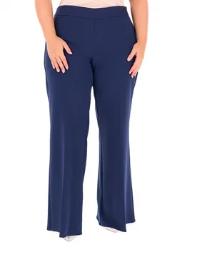 Pantalone flare BLU NAVY 46 - RINASCIMENTO CURVY - FashionsVida