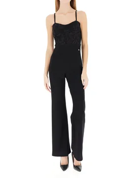 Jumpsuit con ricamo NERO L - Rinascimento - FashionsVida