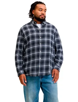 Chemise à Manches Longues Field Plus Size Navy Blazer 5XL - Jack & jones - FashionsVida