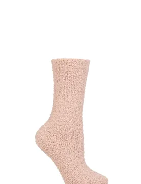 Women's 1 Pair Home Cosy Socks Peachy One Size - Orange - Size: One Size - Charnos - FashionsVida