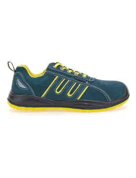 Scarpe antinfortunistiche blu con inserti gialli in pelle Blue Star BS 80 41 - BLU STAR - FashionsVida