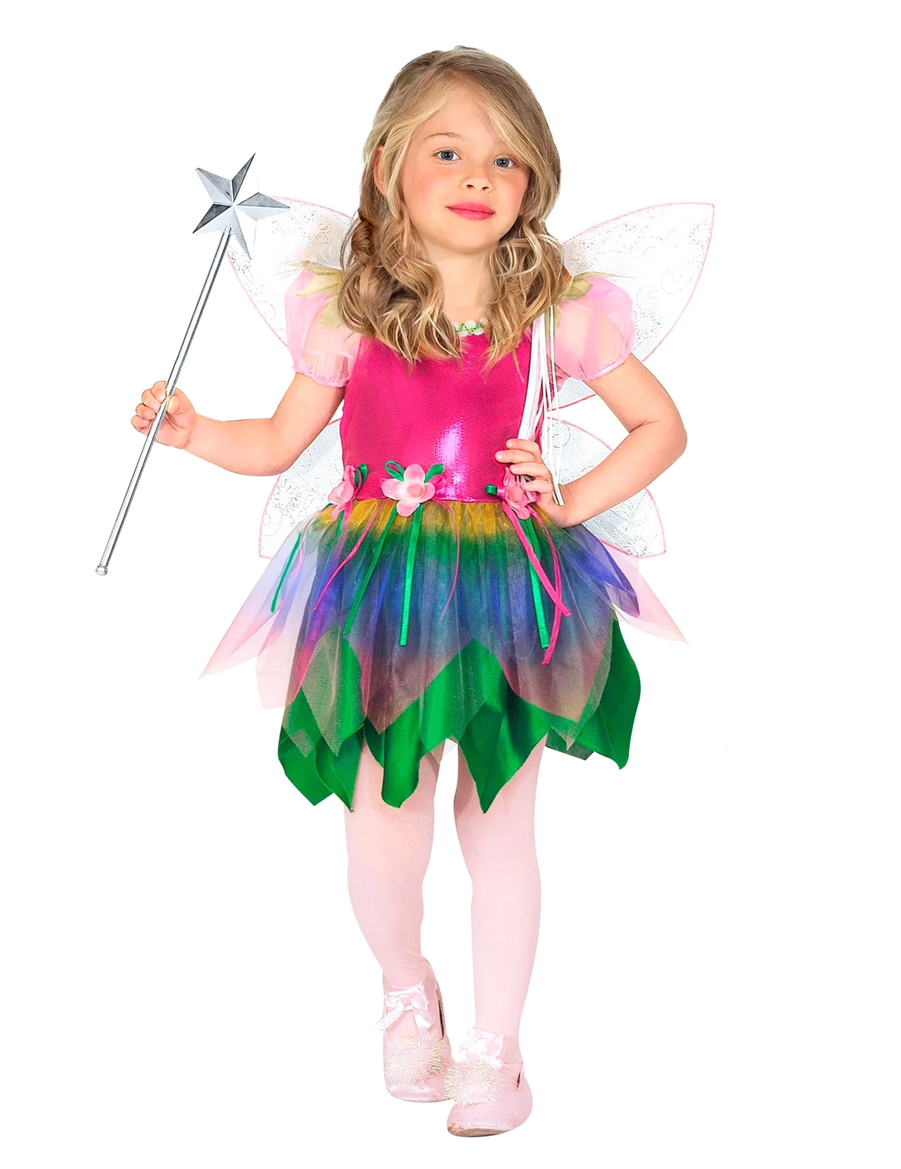 Kleine Fee Kinderkostüm Elfe pink-grün - Widmann - FashionsVida