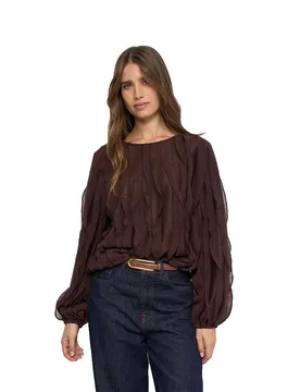 Maglione Frill Regular Fit Dark Brown V1 M - Salsa Jeans - FashionsVida