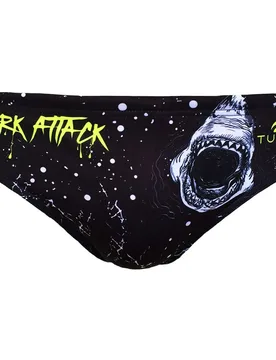 Shark Attack Swimming Brief Black 2XL Men - TURBO - FashionsVida