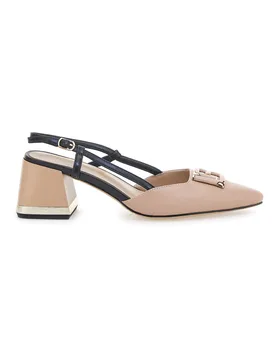 Décolleté Rosa e Nere Con Cinturino Slingback 8604 39 - Laura Biagiotti - FashionsVida