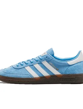 Originals Womens Trainers Handball Spezial Leather Lace Up Pale Blue White - Adidas - FashionsVida