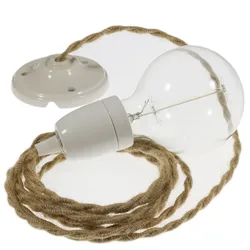 Cables Suspension Luminaire Tn06 Diy 2 M Beige / White One Size