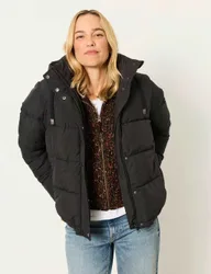 FatFace Puffer Jacket Black female