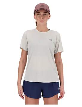 Athletics Short Sleeve T-shirt Ash Heather L Women - New Balance - FashionsVida