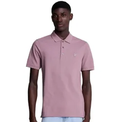 Mens Tonal Eagle Mountain Thistle Polo Shirt - Pink Cotton - Size Small